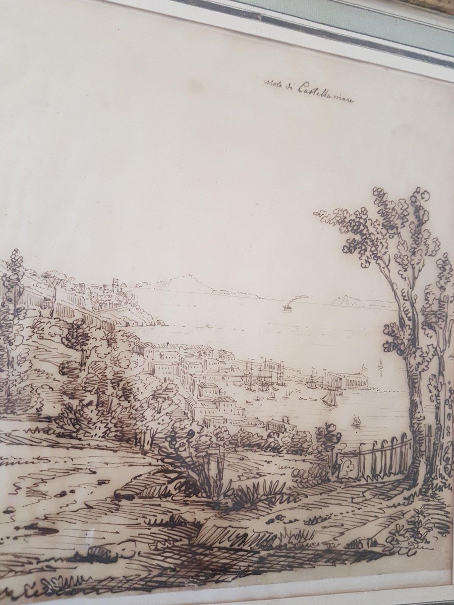 Il molo di Castellammare, disegno a china -photo-6