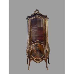 Vetrina dipinta Vernis Martin con bronzi dorati 