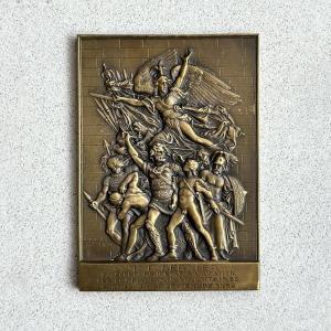 The Departure Of The Volunteers Of 1792 —  Bronze Plaque By Henri Dubois — After F. Rude