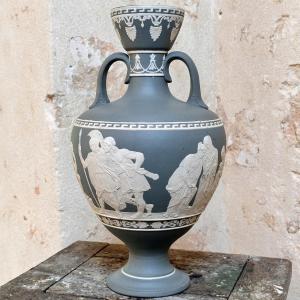 Neoclassical Phanolith Vase - Villeroy & Boch - C. 1899