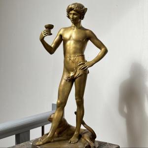 Young Bacchus - Antonin Carlès - Gilded Bronze
