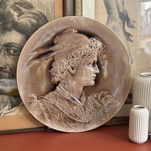 Decorative Earthenware Dish - Burmantofts Earthenware
