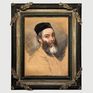 Portrait - French School, 19th Century - Pastel On Paper