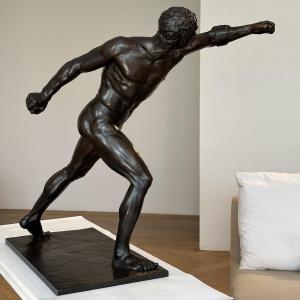 Borghese Gladiator - After Agasias Of Ephesus - Large Bronze