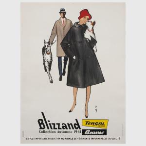 René Gruau - Blizzand Tergal 1961 Poster - Framed