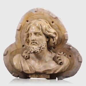 Salvator Mundi After Puget - Front Side Of The Mold From The Rmn Casting Workshop