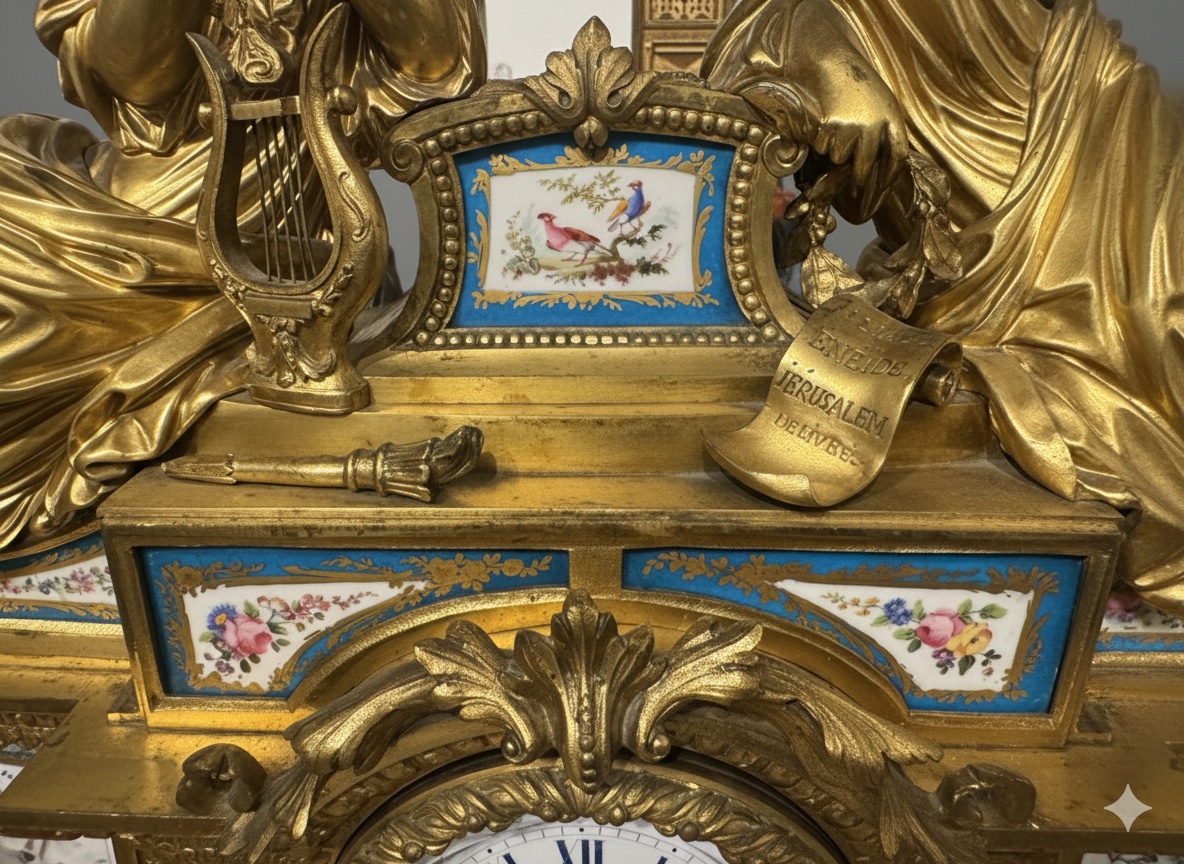 Pendule en bronze doré-photo-2