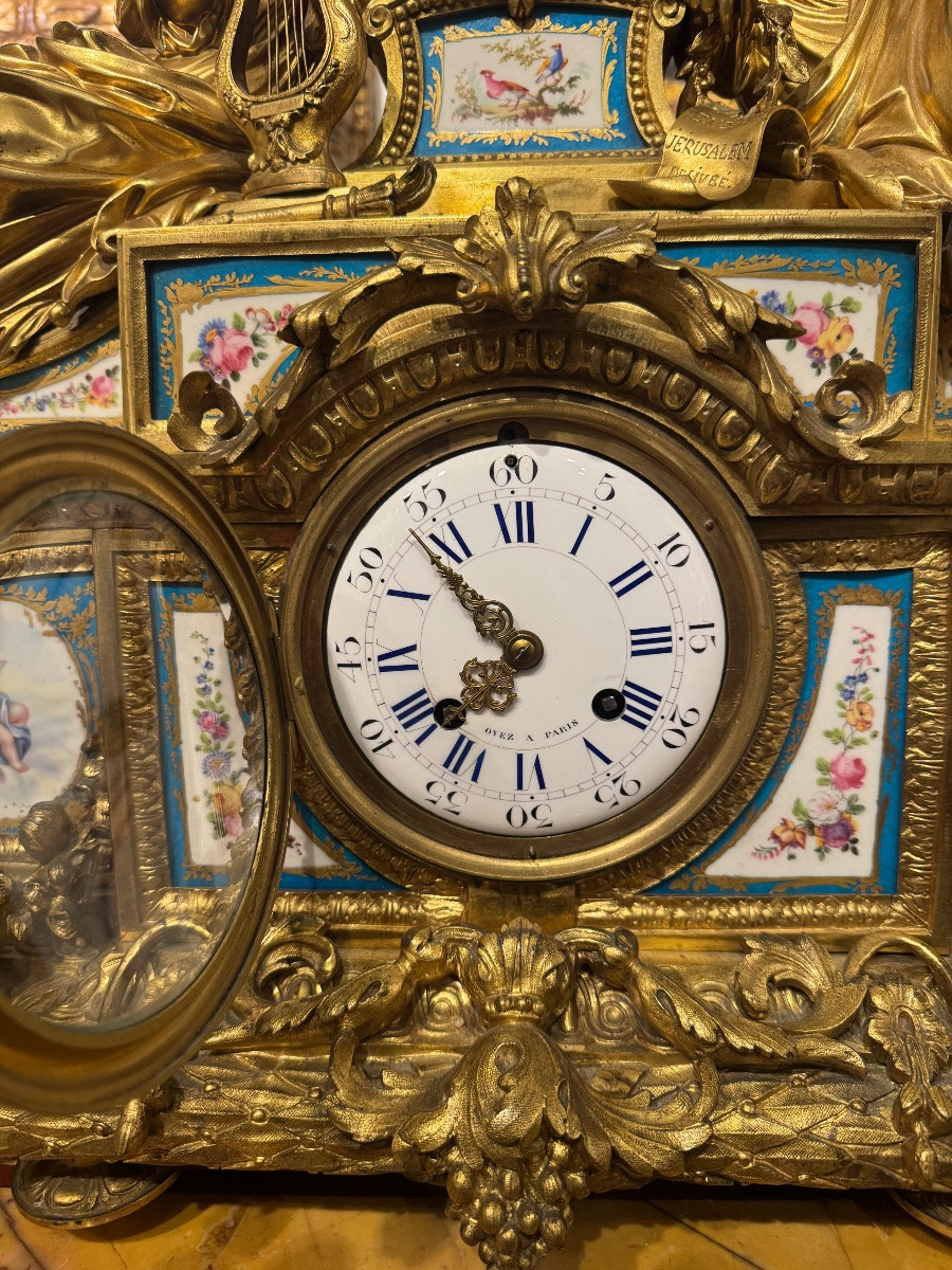 Pendule en bronze doré-photo-3