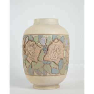 Ceramic Vase From The Mougin Brothers In Nancy