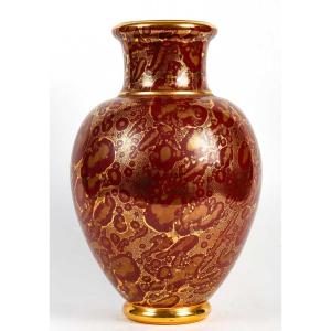 Ceramic Baluster Vase By Jean Mazeaud And Jean Faverot