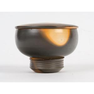 Small Covered Ceramic Pot By Pierre Bayle (1945-2004)