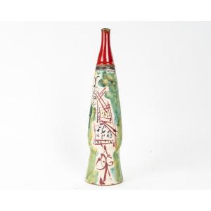 Bottle Vase By Gilbert Portanier (1926 - 2023)