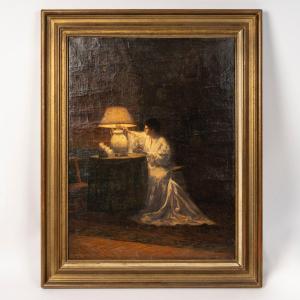  Jules Benoit-lévy (1866 – 1952) - Evening Reading 