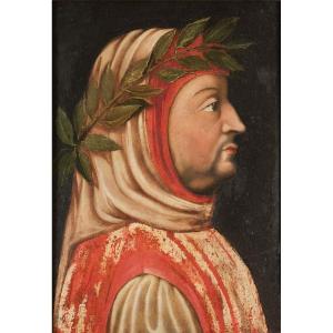 Profilo di Petrarca - scuola toscana XVI secolo