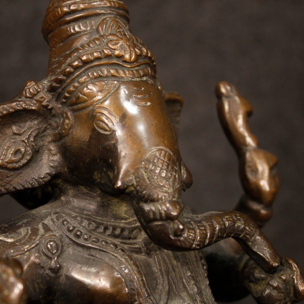 Scultura indiana in bronzo raffigurante divinità-photo-4