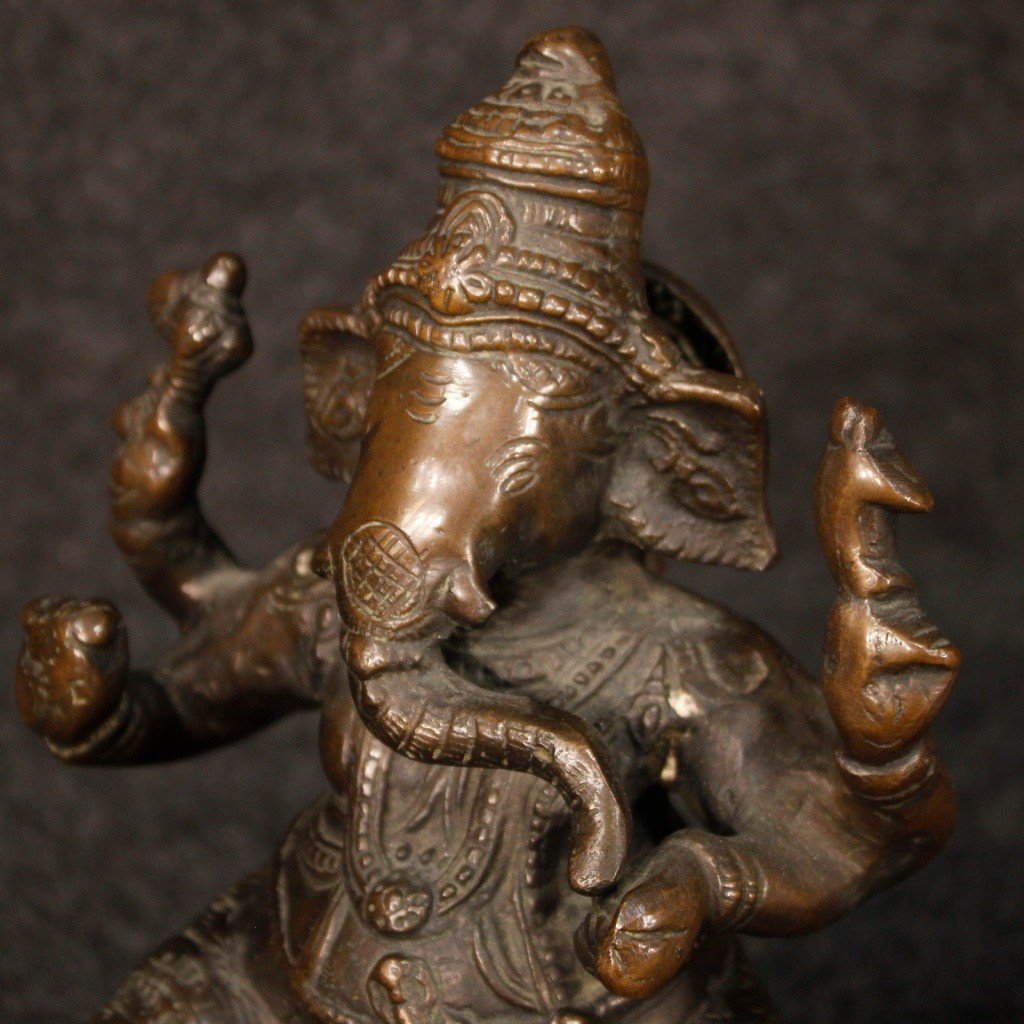 Scultura indiana in bronzo raffigurante divinità-photo-5