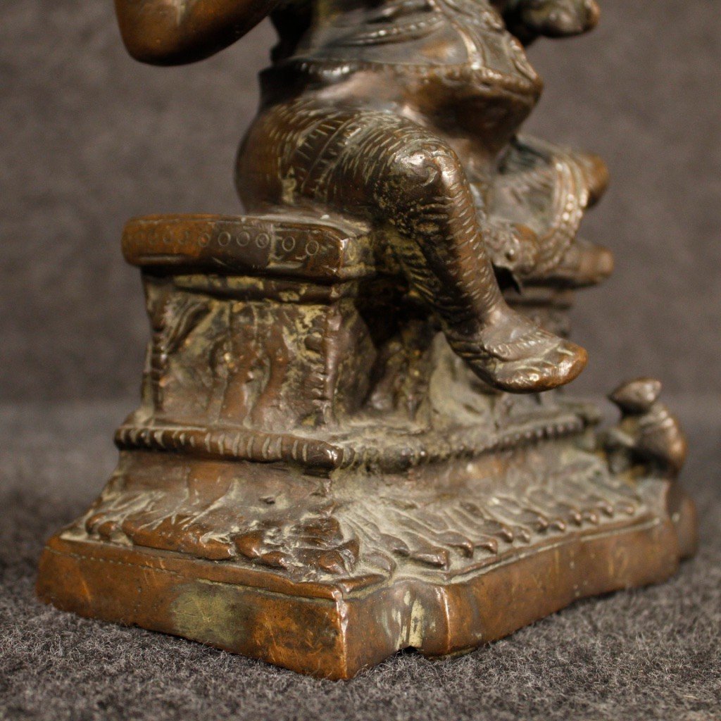 Scultura indiana in bronzo raffigurante divinità-photo-6
