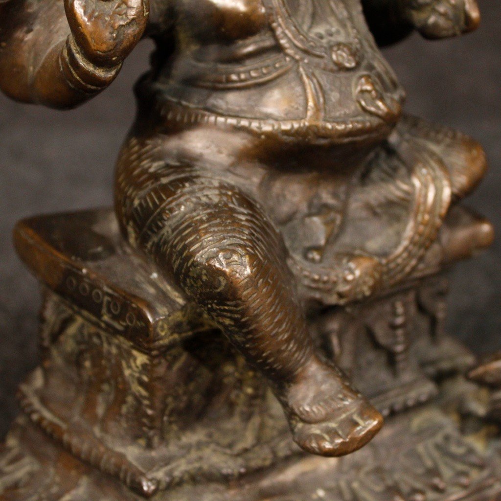 Scultura indiana in bronzo raffigurante divinità-photo-7