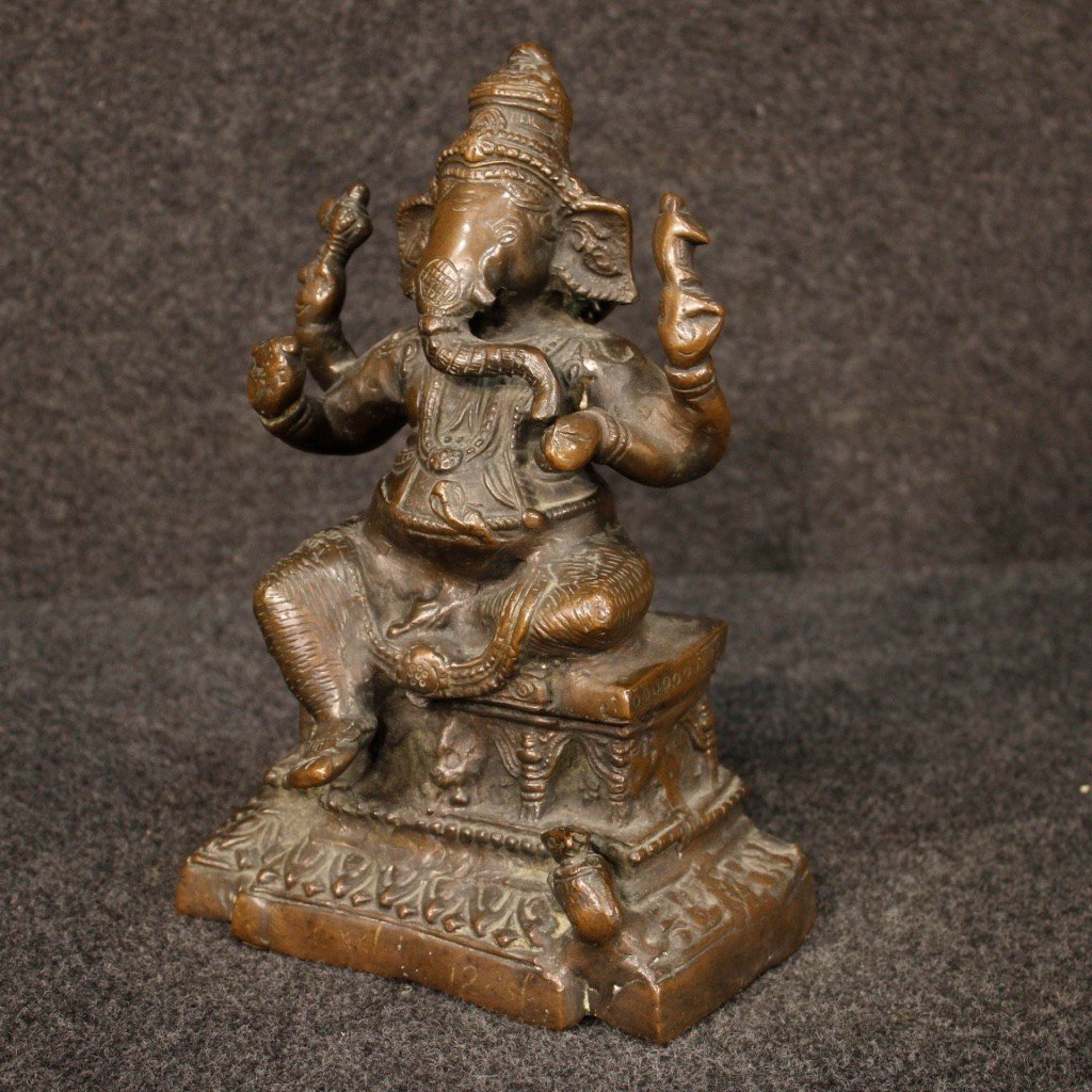 Scultura indiana in bronzo raffigurante divinità-photo-8