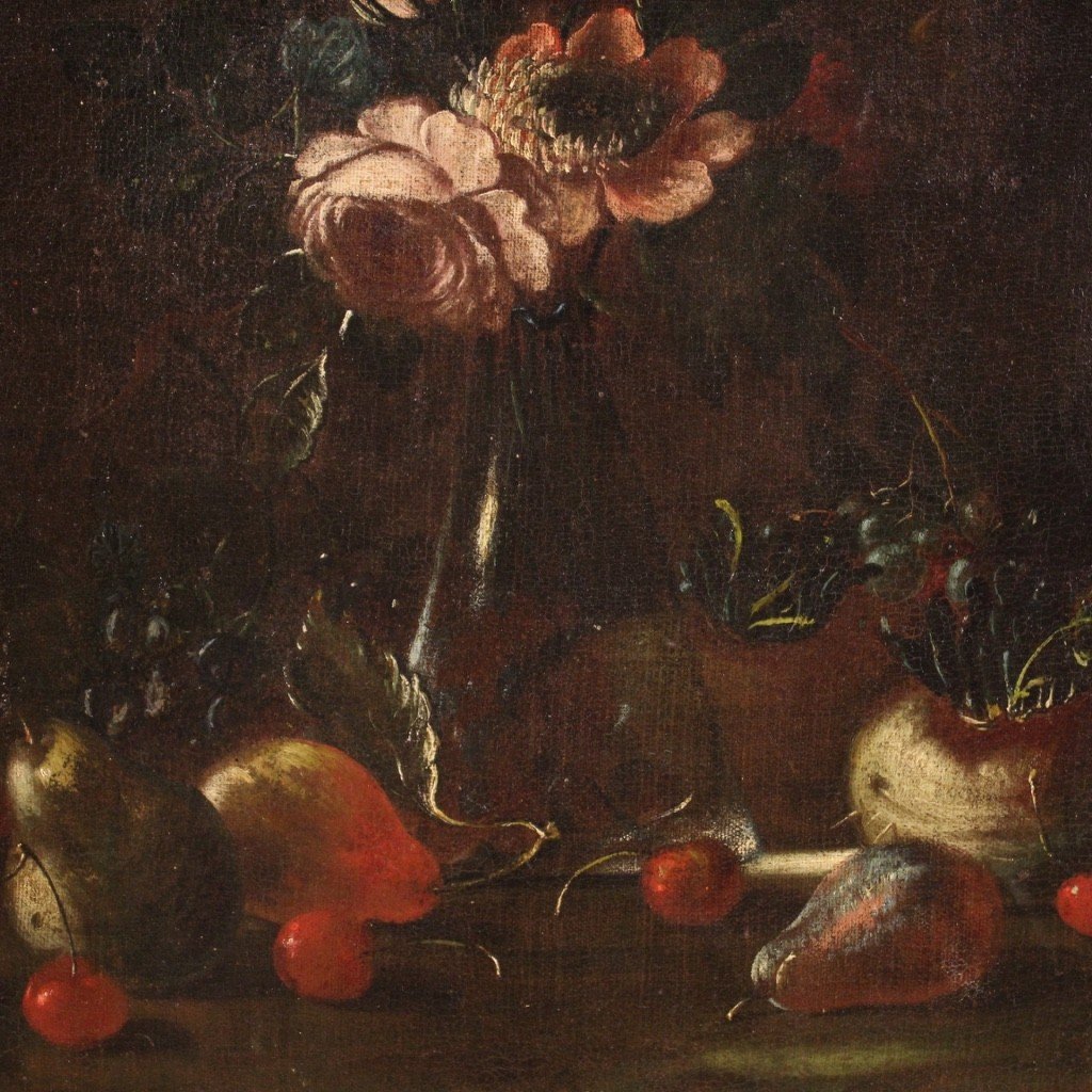 Antico dipinto natura morta del XVII secolo-photo-2