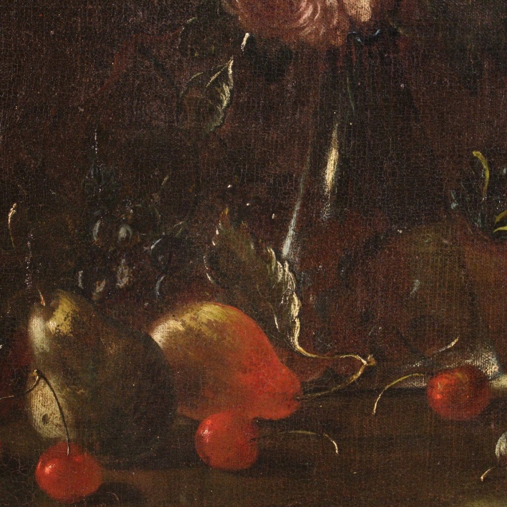 Antico dipinto natura morta del XVII secolo-photo-4