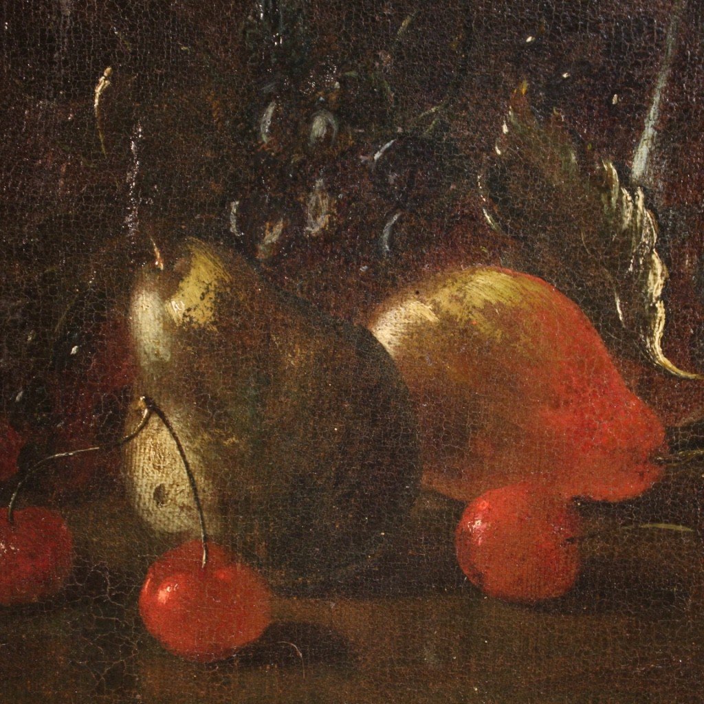Antico dipinto natura morta del XVII secolo-photo-6