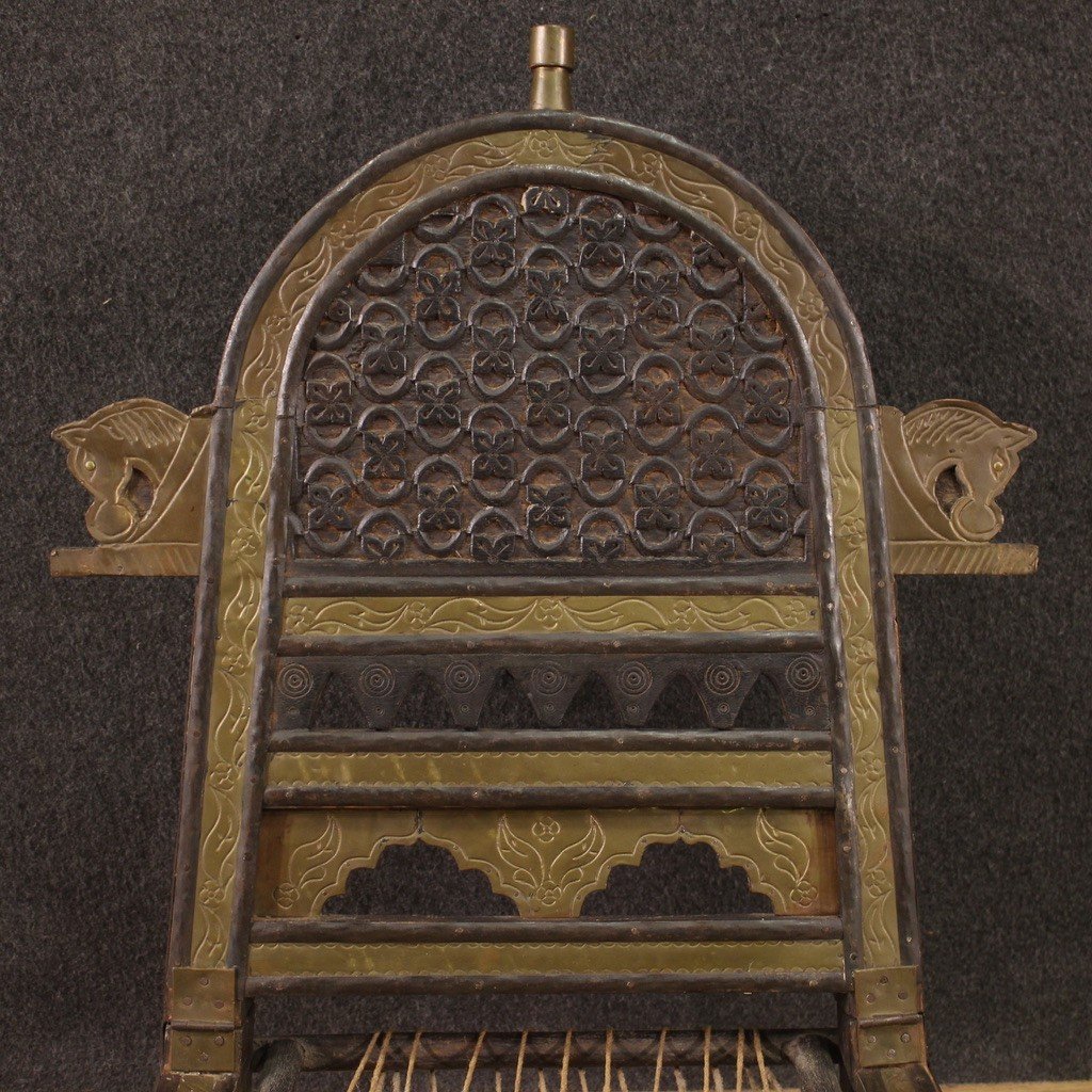Particolare sedia indiana del XX secolo-photo-2