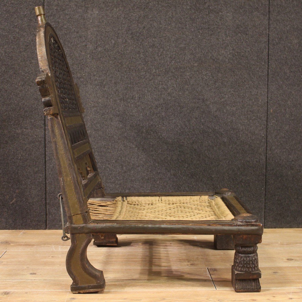 Particolare sedia indiana del XX secolo-photo-5