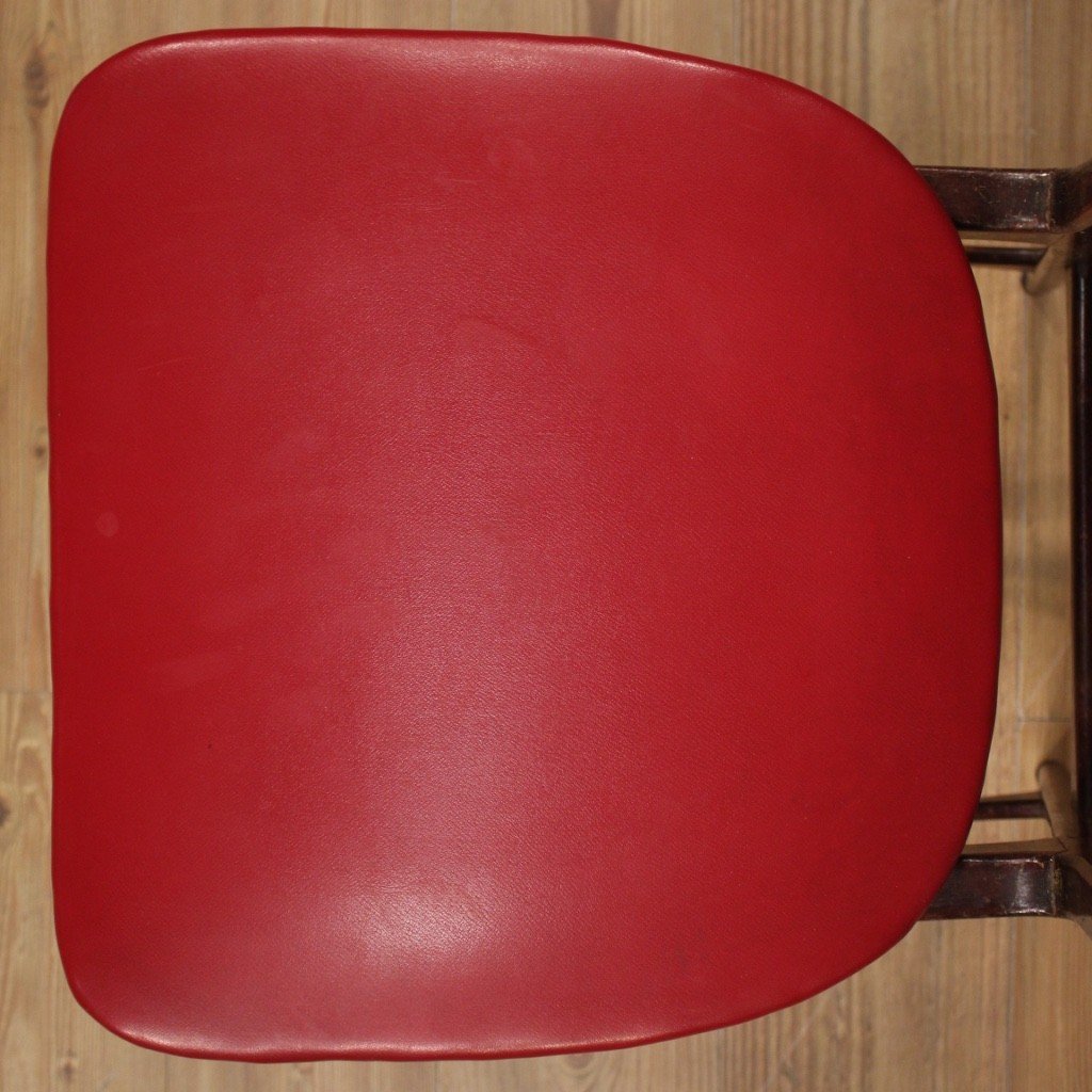 4 sedie italiane di design in finta pelle anni 70-photo-6