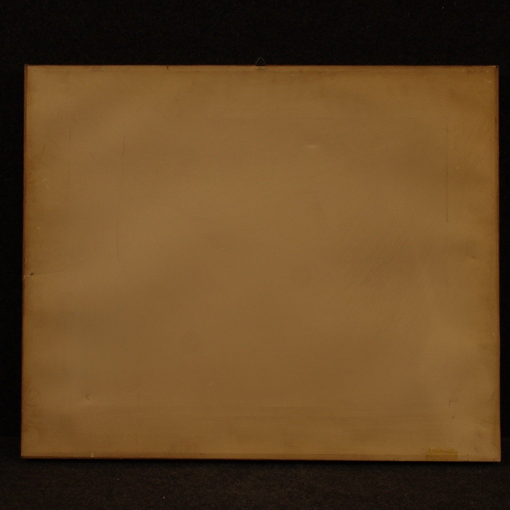 Dipinto italiano paesaggio in stile impressionista del XX secolo-photo-3