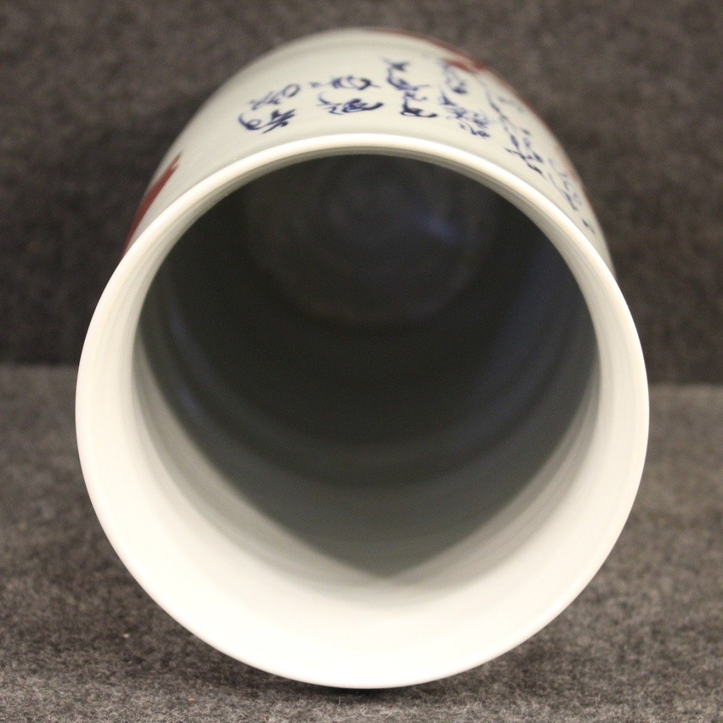 Vaso cinese in ceramica con paesaggio-photo-8