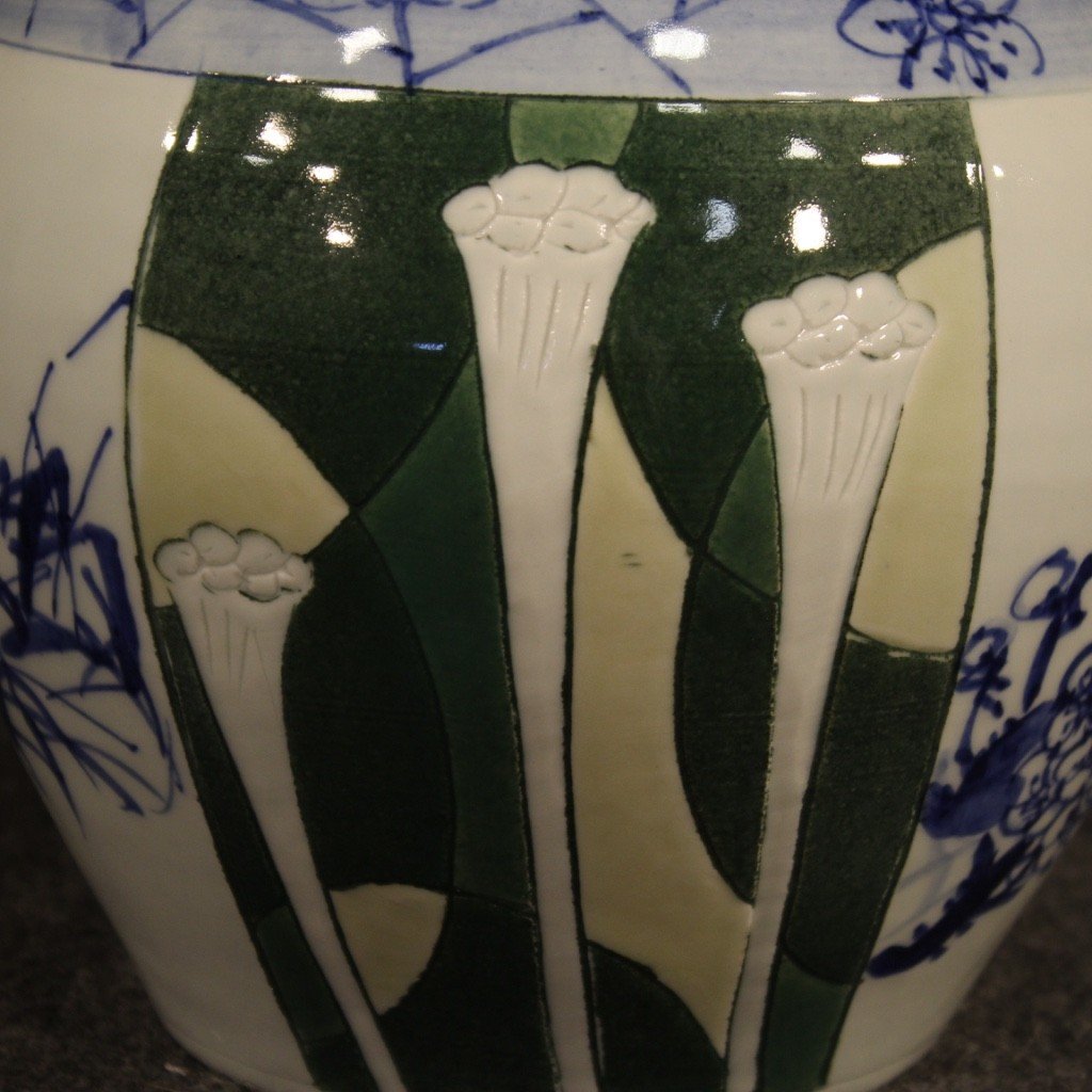 Vaso cinese in ceramica dipinta-photo-3