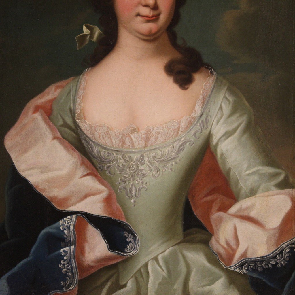 Grande ritratto di gentildonna del XIX secolo-photo-4