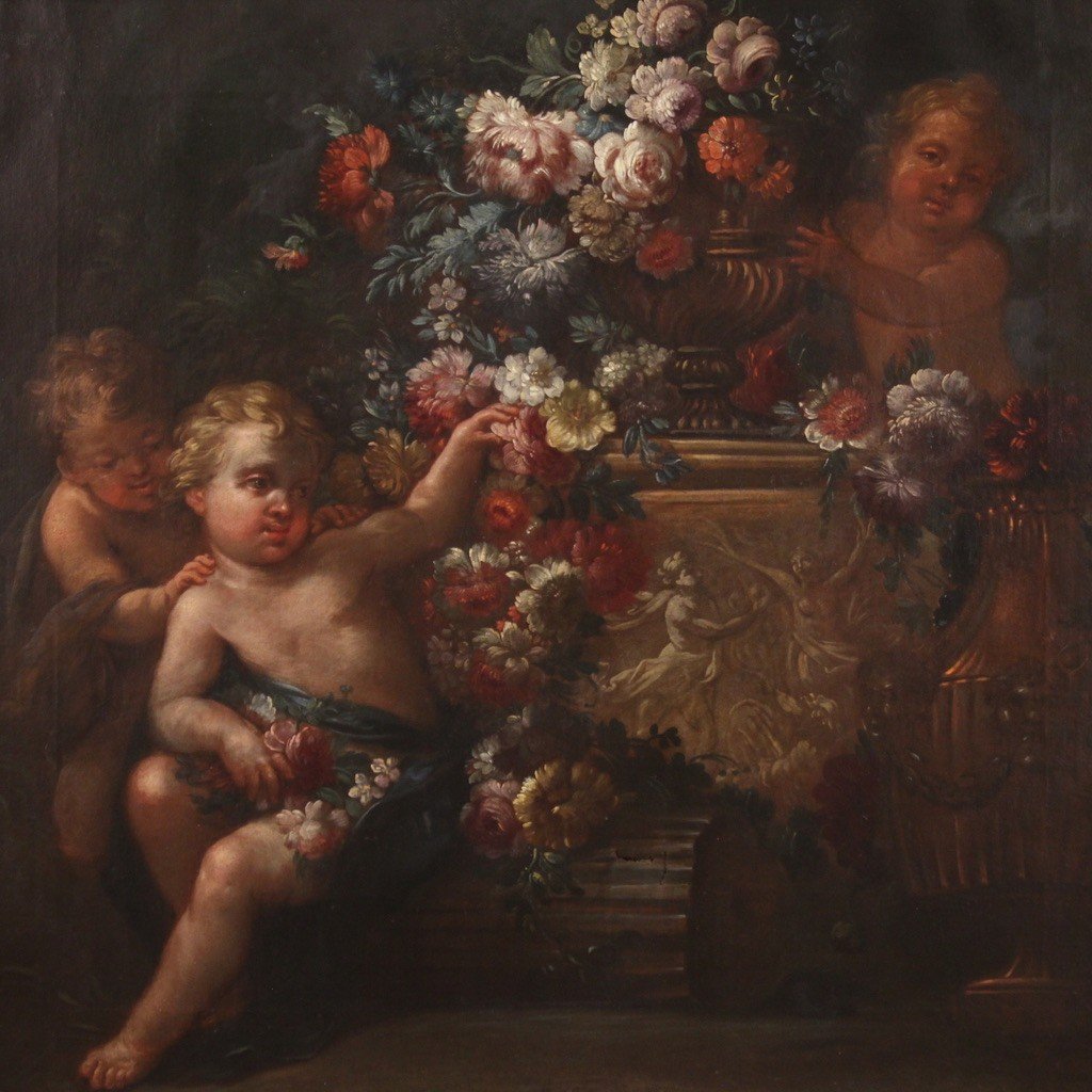Elegante quadro della seconda metà del XVIII secolo