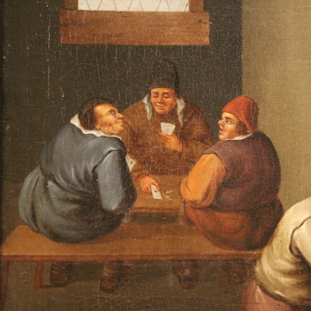 Antico dipinto fiammingo siglato del XVII secolo -photo-3