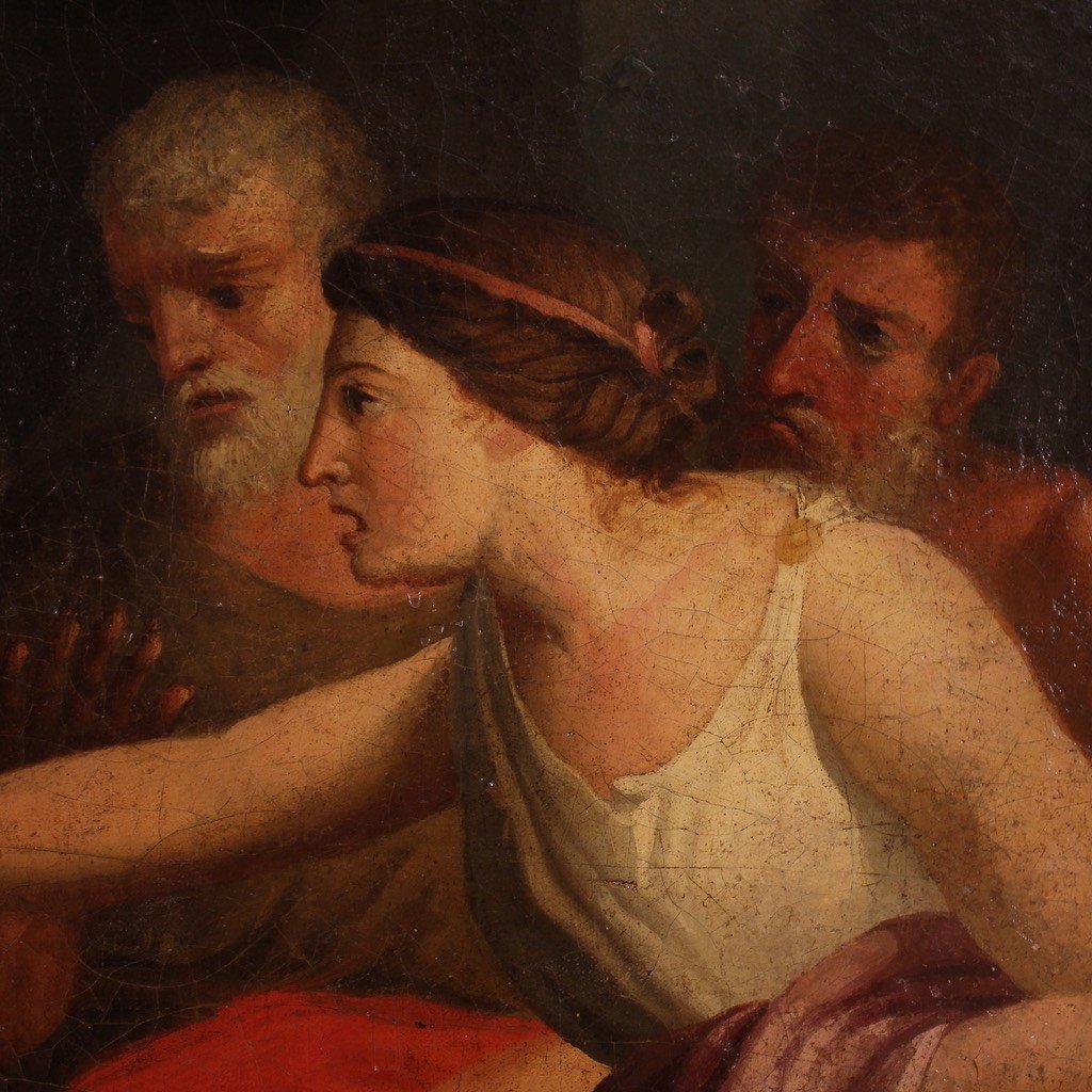 Grande dipinto neoclassico della fine del XVIII secolo-photo-7
