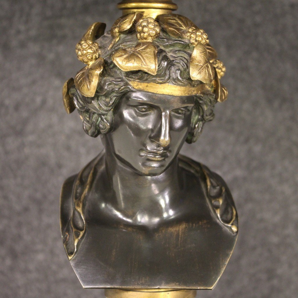 Elegante alzata in bronzo firmata Alph. Giroux Paris e datata 1871-photo-3