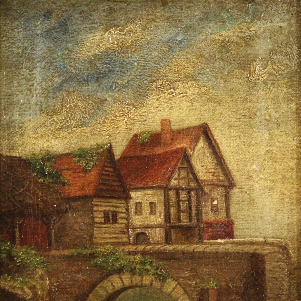 Piccolo dipinto paesaggio inglese del XX secolo-photo-1