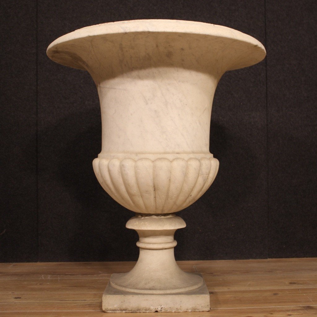 Antico vaso mediceo in marmo del XIX secolo-photo-3