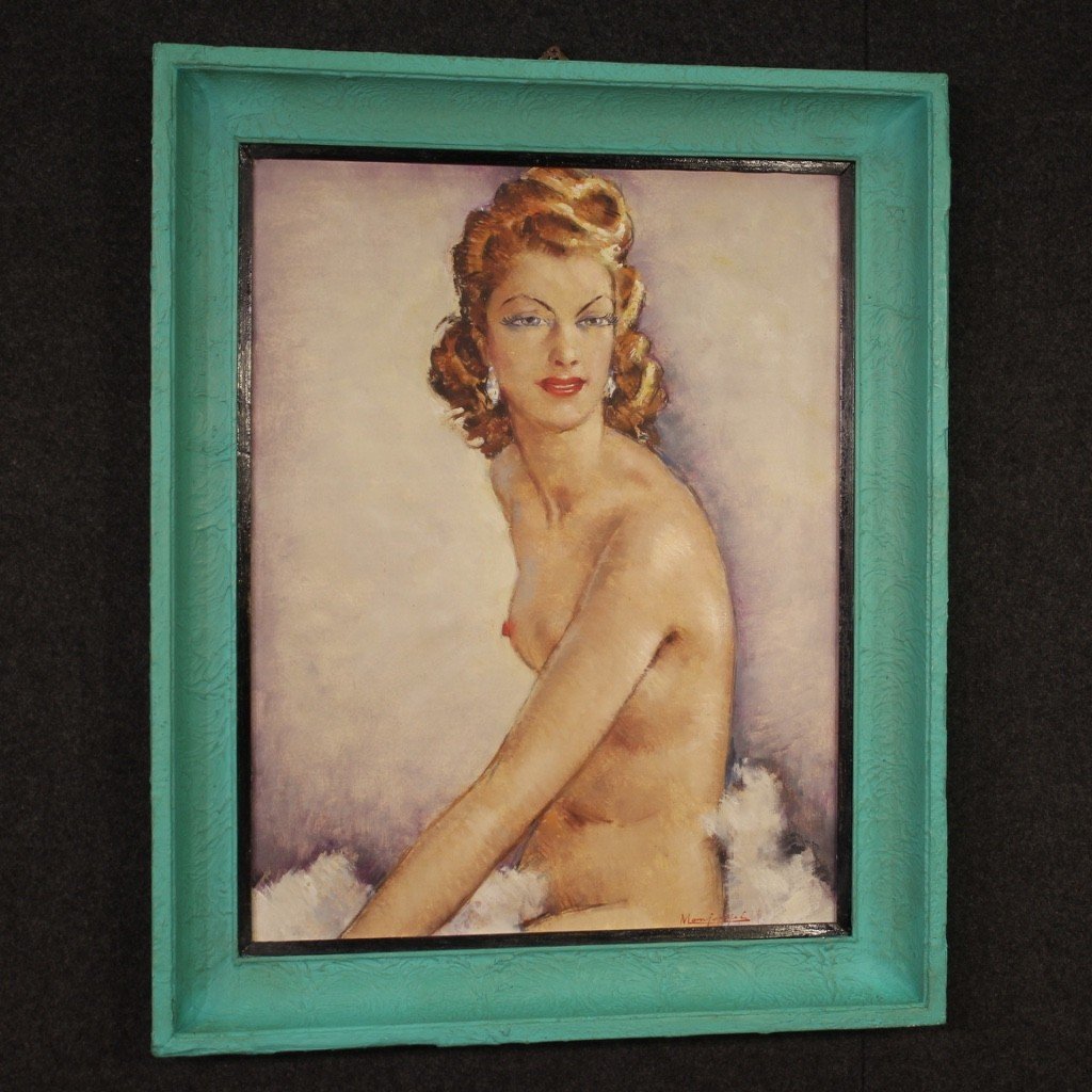 Dipinto francese nudo firmato anni 60'-photo-6