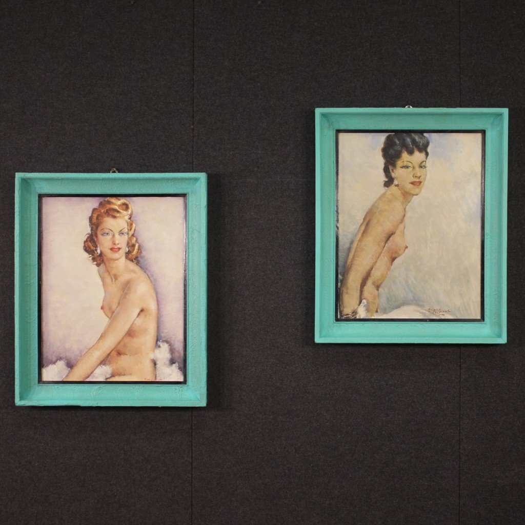 Dipinto francese nudo firmato anni 60'-photo-7
