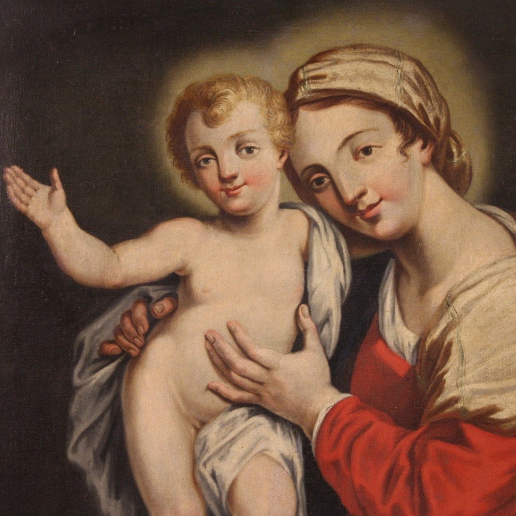 Dipinto Madonna con bambino della prima metà del XVIII secolo-photo-2