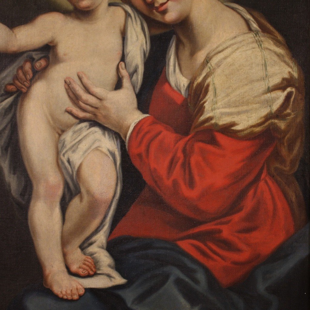 Dipinto Madonna con bambino della prima metà del XVIII secolo-photo-3