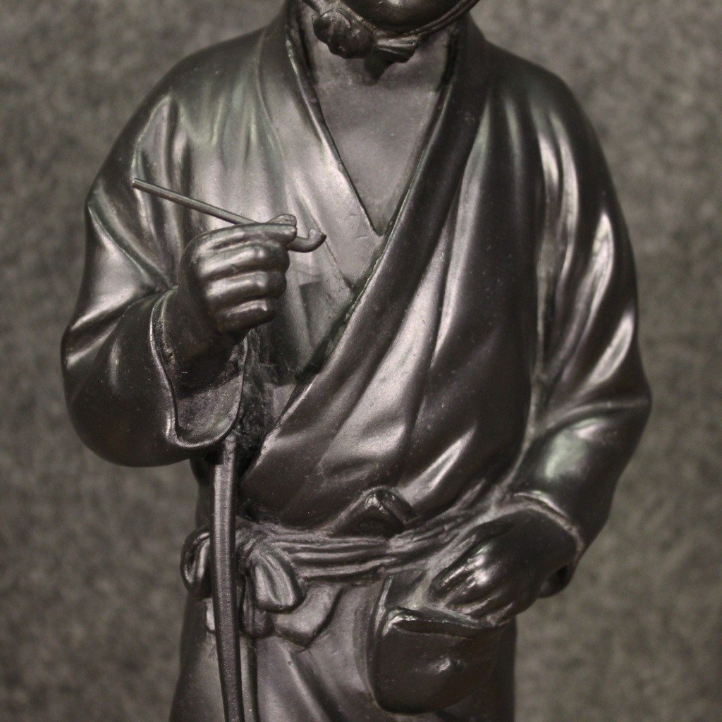 Scultura orientale in bronzo del XX secolo-photo-6