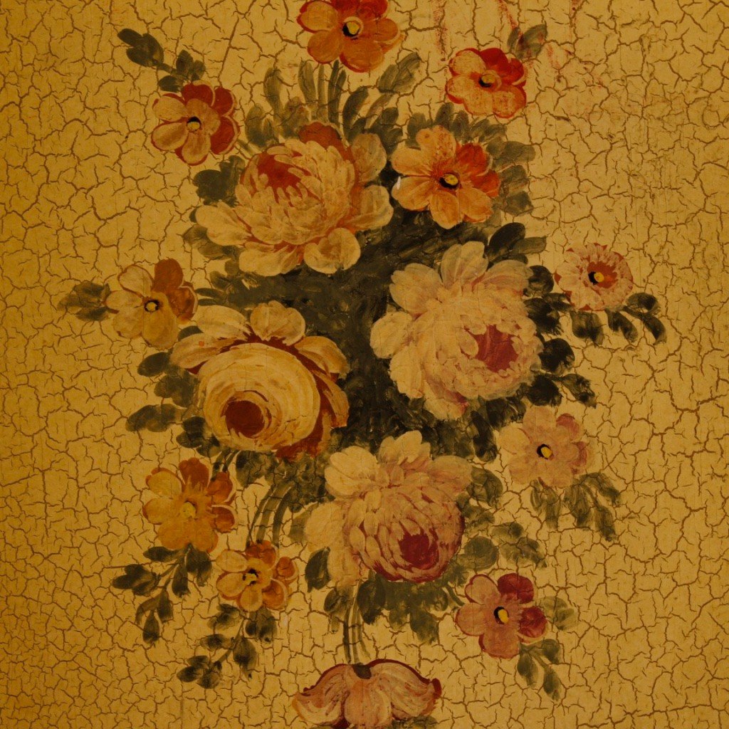 Trumeau laccato, dipinto e dorato del XX secolo-photo-8