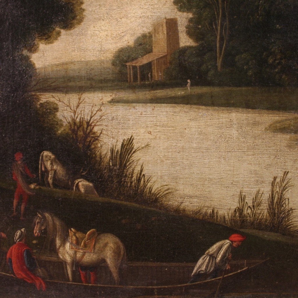 Paesaggio con figure della prima metà del XVIII secolo-photo-1