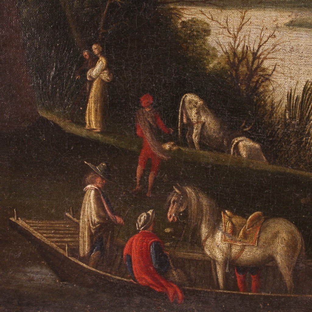 Paesaggio con figure della prima metà del XVIII secolo-photo-7