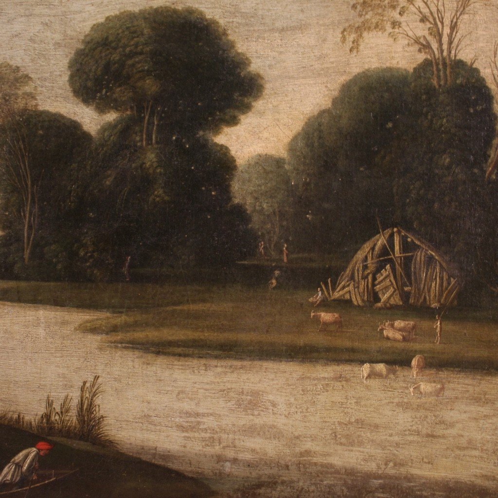 Paesaggio con figure della prima metà del XVIII secolo-photo-8