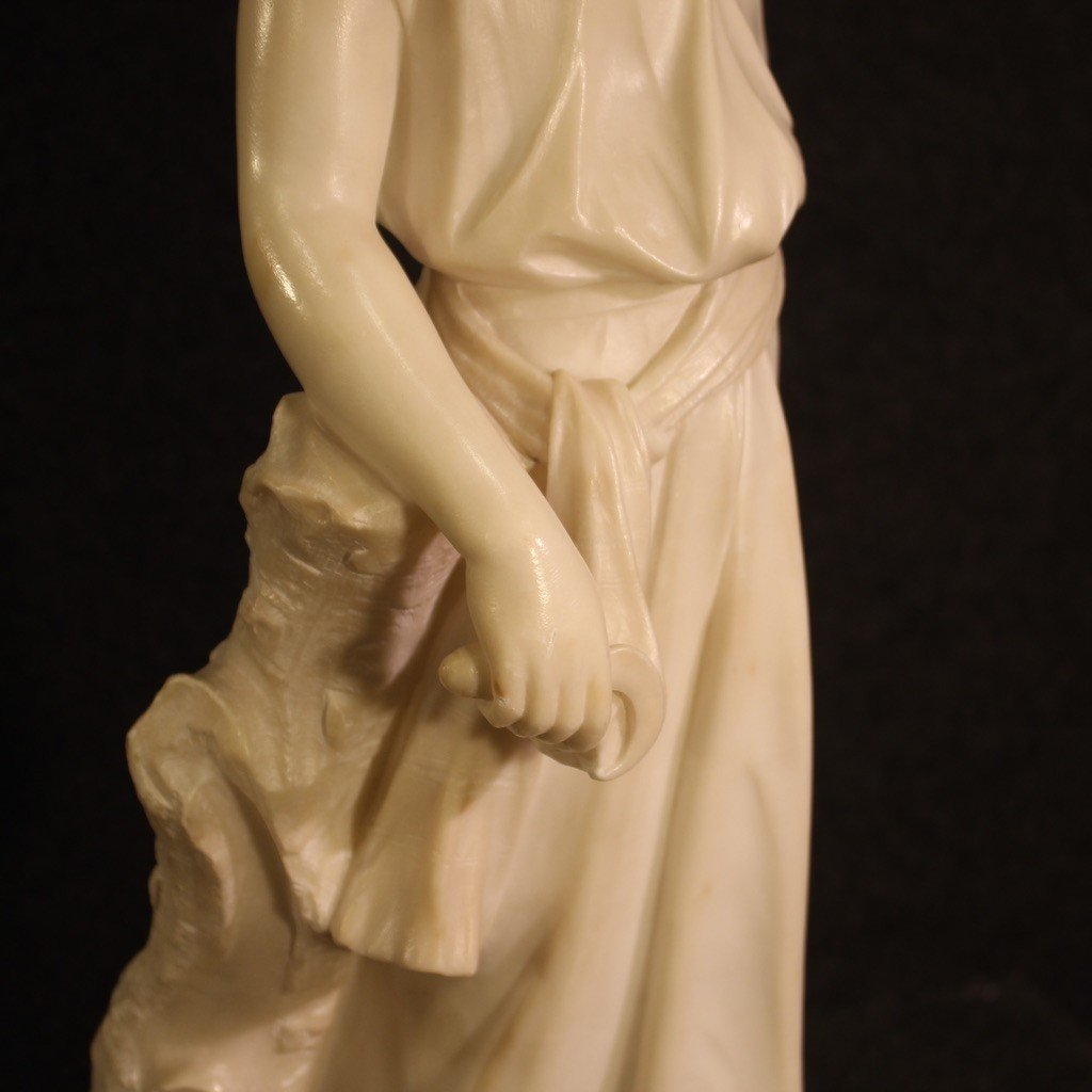 Elegante scultura in alabastro Art Nouveau firmata L. Grégoire-photo-2