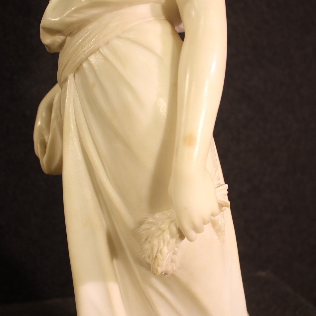 Elegante scultura in alabastro Art Nouveau firmata L. Grégoire-photo-6